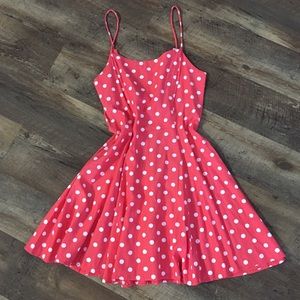 Strawberry Pink Polka Dot Mini Dress